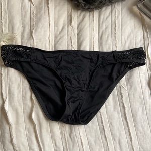 black bathing suit bottoms